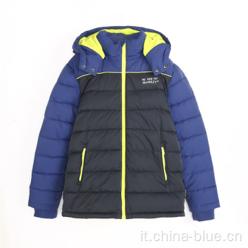 Blocco a colori a contrasto Calda giacca per ragazzi invernali caldi